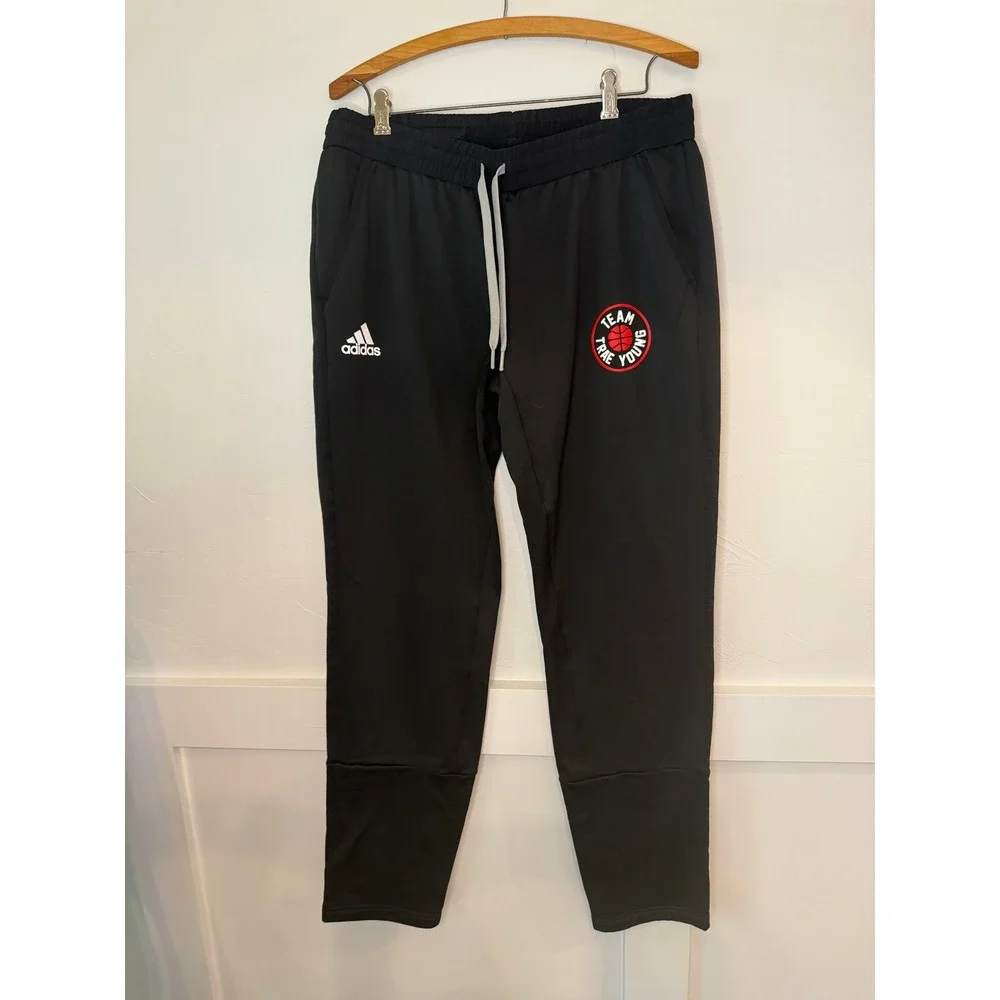 Adidas Team Trae Young Mens Tracksuit Set Black‎ Quarter Zip Hoodie Joggers XL